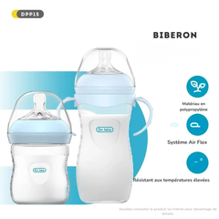 Biberon PP avec Poignée 150/240/330 ml - Bleu ou Rose, Sans BPA