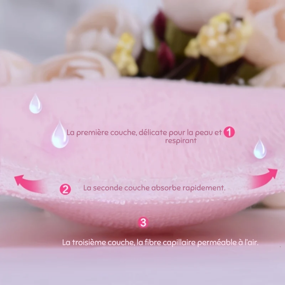 Coussinets d'allaitement lavables x4 - Anti-fuites et respirants - visuel 3