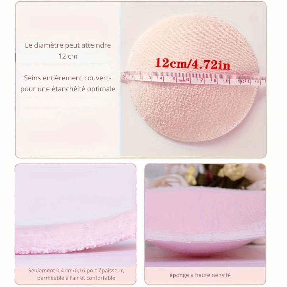 Coussinets d'allaitement lavables x4 - Anti-fuites et respirants - visuel 4