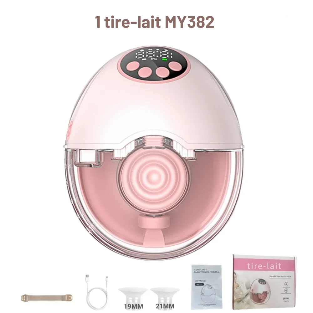 Tire-Lait Électrique Mains Libres, Stérilisation UV - 1 tire-lait Rose MY382