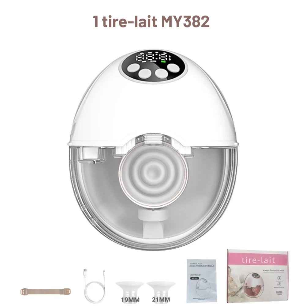 Tire-Lait Électrique Mains Libres, Stérilisation UV - 1 tire-lait Blanc MY382