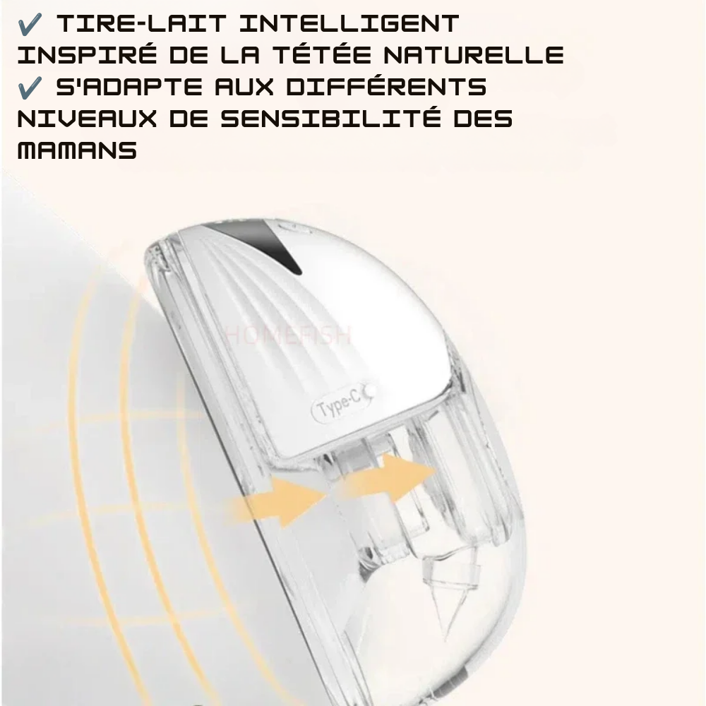 Tire-lait électrique portable mains libres, sans fil - visuel 3