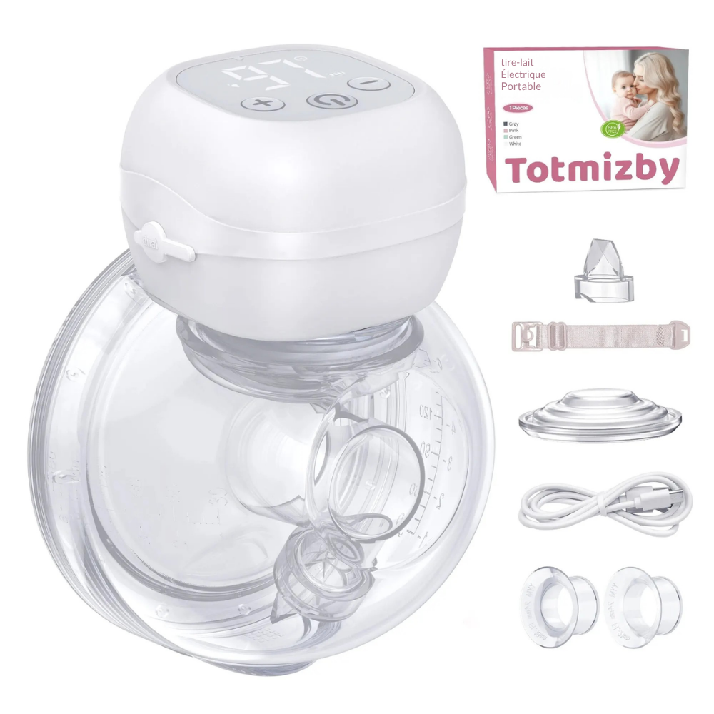 Tire-Lait Électrique Mains Libres Sans BPA - 1pc Gris