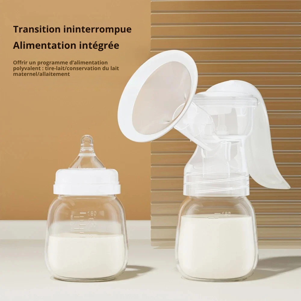Tire-lait manuel sans BPA avec biberon 180 ml et tétine incluse - visuel 2