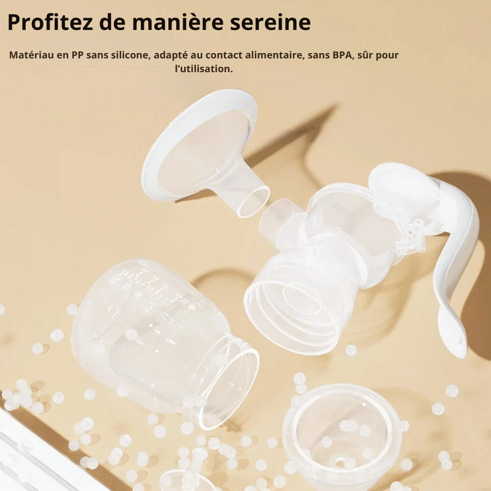 Tire-lait manuel sans BPA avec biberon 180 ml et tétine incluse - visuel 5
