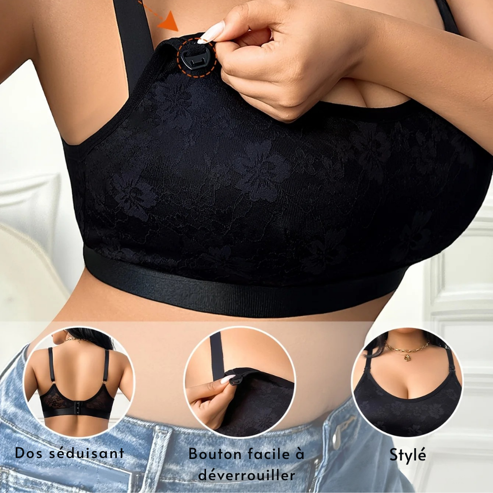 Soutien-Gorge d'Allaitement Grande Taille en Dentelle - visuel 4