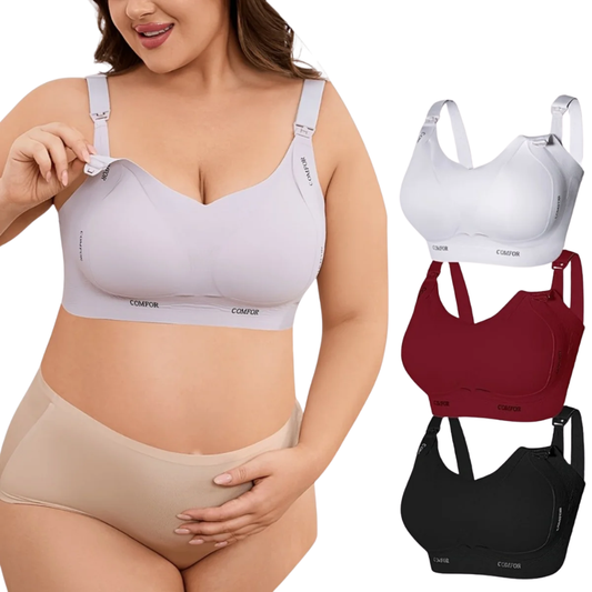 Lot de 3 soutiens-gorge d'allaitement grande taille, sans couture