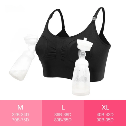 Soutien-Gorge de Maternité pour Tire-Lait - Noir / L