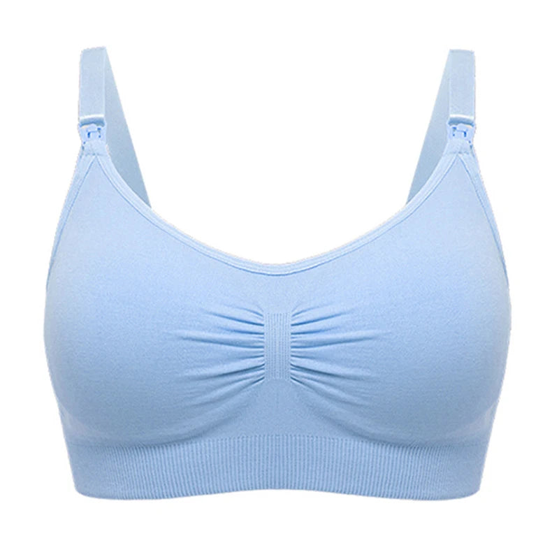 Soutien-Gorge d'Allaitement Grande Taille, Push Up - Bleu / M
