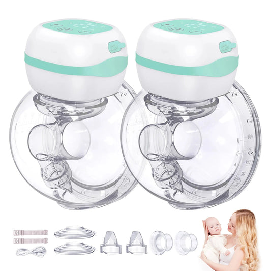 Tire-Lait Électrique Mains Libres Sans BPA - 2pcs Vert