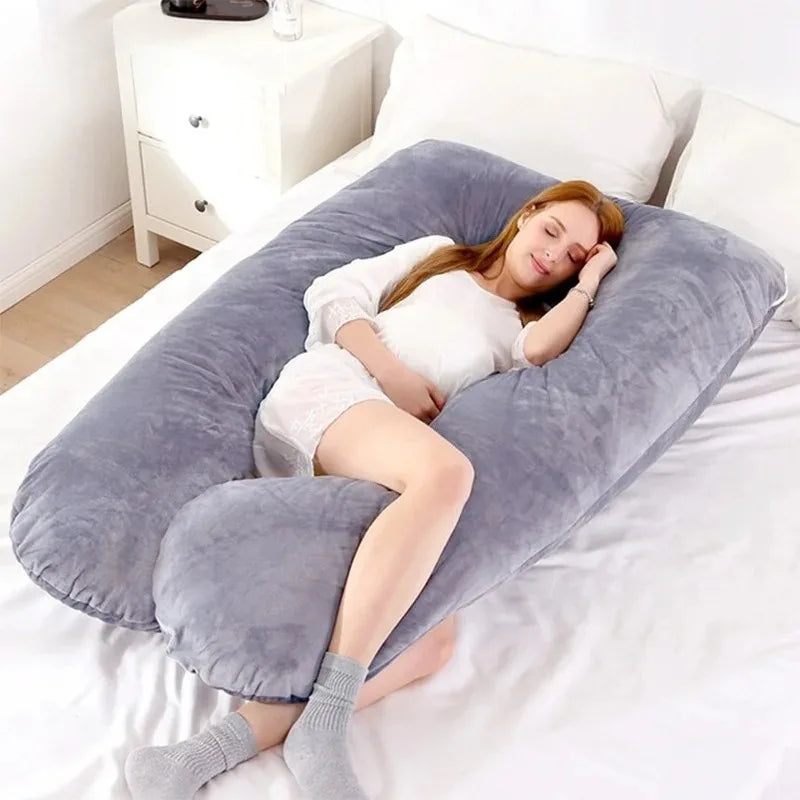 Oreiller de Grossesse 130x70cm, Soutien Lombaire