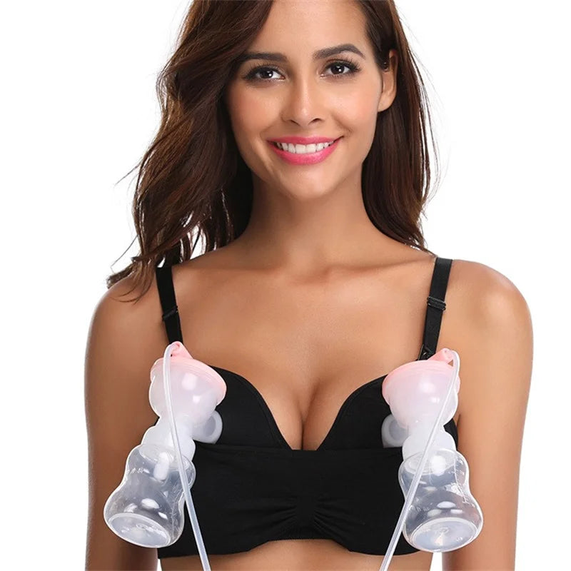 Soutien-Gorge d'Allaitement Pompage Mains Libres - noir / L