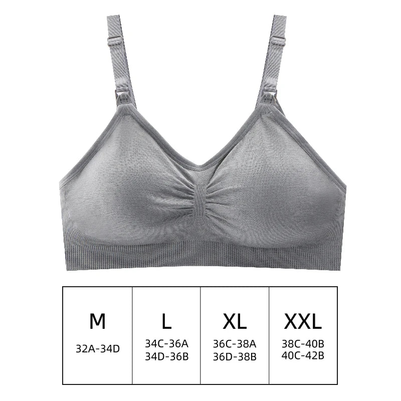 Soutien-Gorge d'Allaitement à Pompage Mains Libres - Gris / M