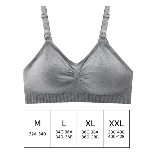 Soutien-Gorge d'Allaitement à Pompage Mains Libres - Gris / M