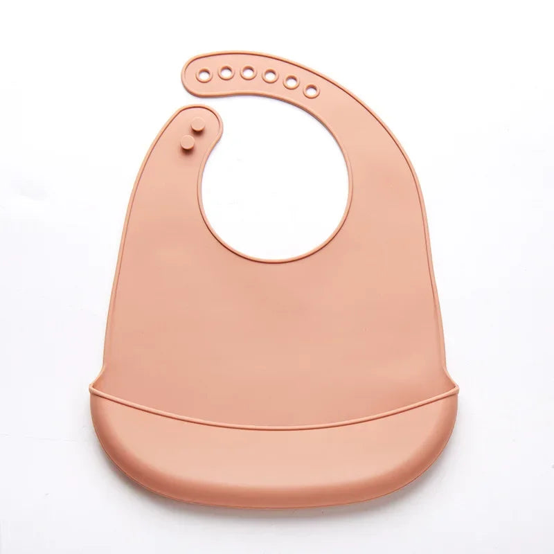 Bavoir bébé en silicone pêche à poche récupératrice