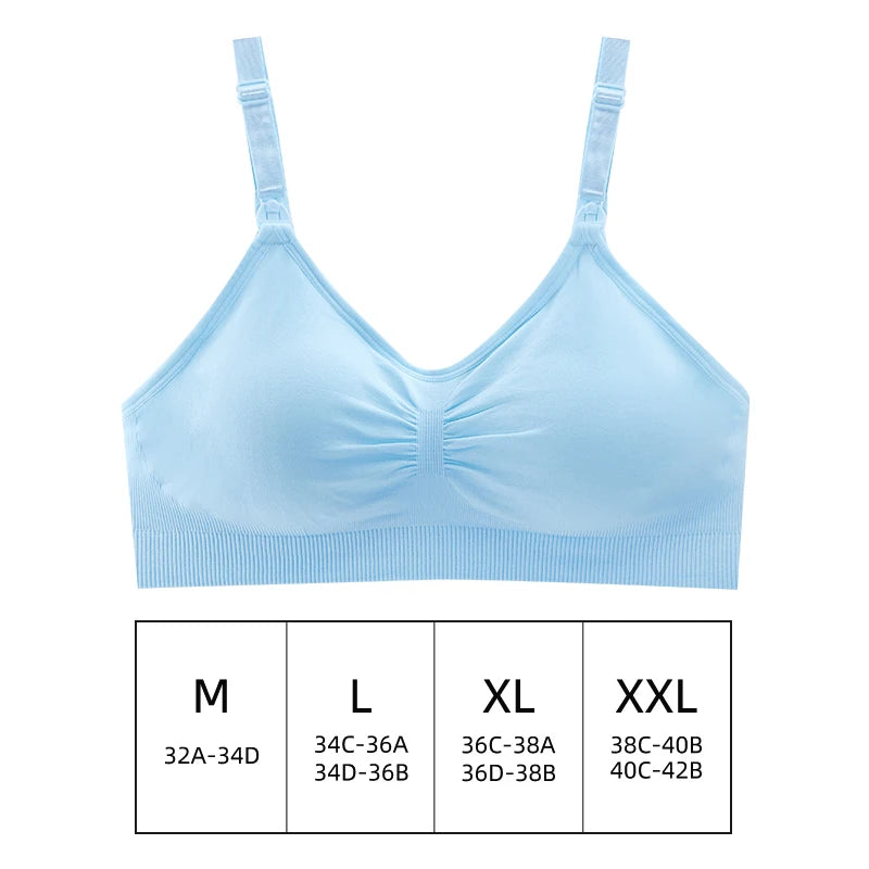 Soutien-Gorge d'Allaitement à Pompage Mains Libres - Bleu / L