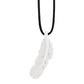 Collier d'allaitement pendentif plume en silicone – blanc