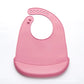 Bavoir bébé en silicone réglable – rose
