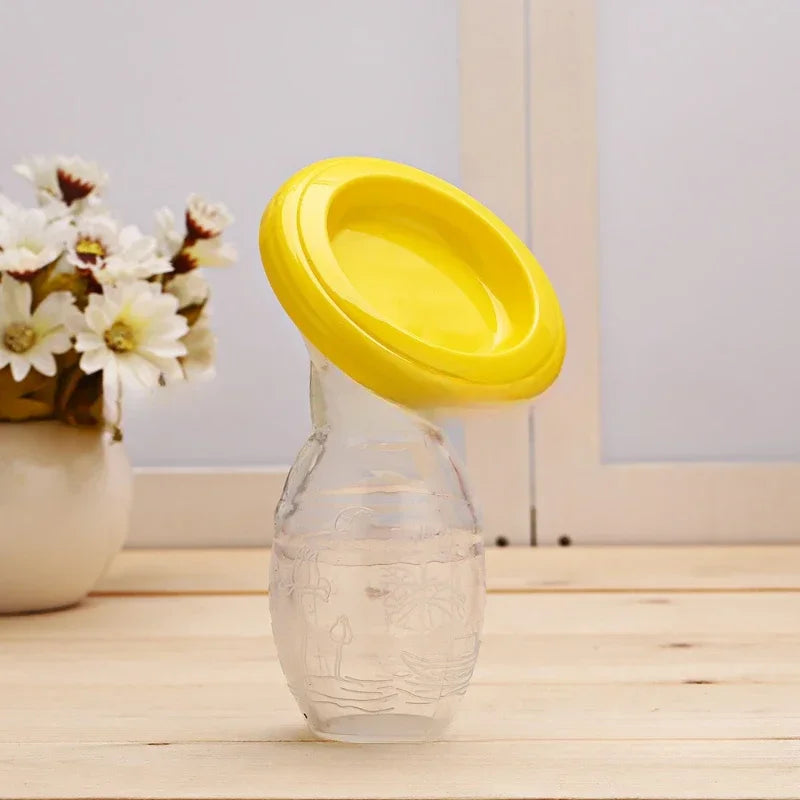 Tire-Lait Manuel en Silicone pour Bébé - Jaune