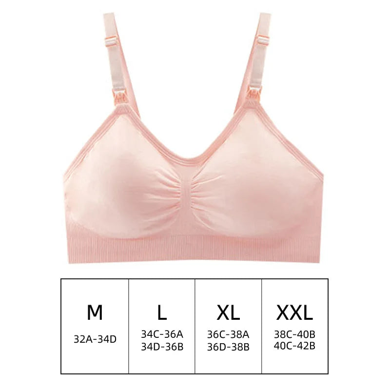 Soutien-Gorge d'Allaitement à Pompage Mains Libres - Rose / L