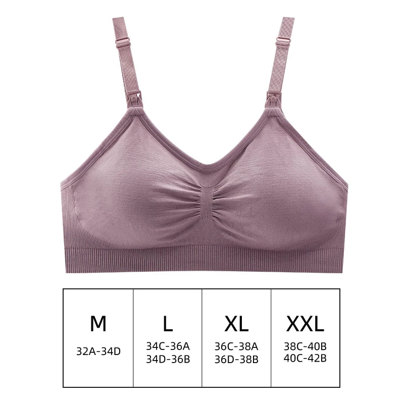 Soutien-Gorge d'Allaitement à Pompage Mains Libres - Violet / L