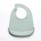 Bavoir bébé en silicone réglable – vert sauge