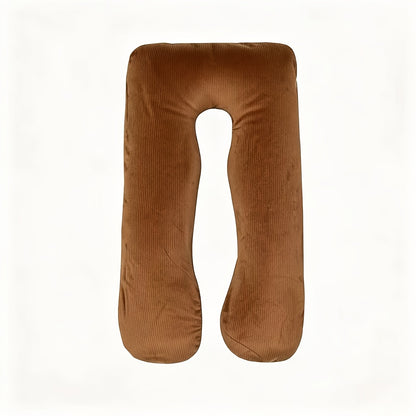 Housse de coussin de grossesse en U – douce et respirante - Café