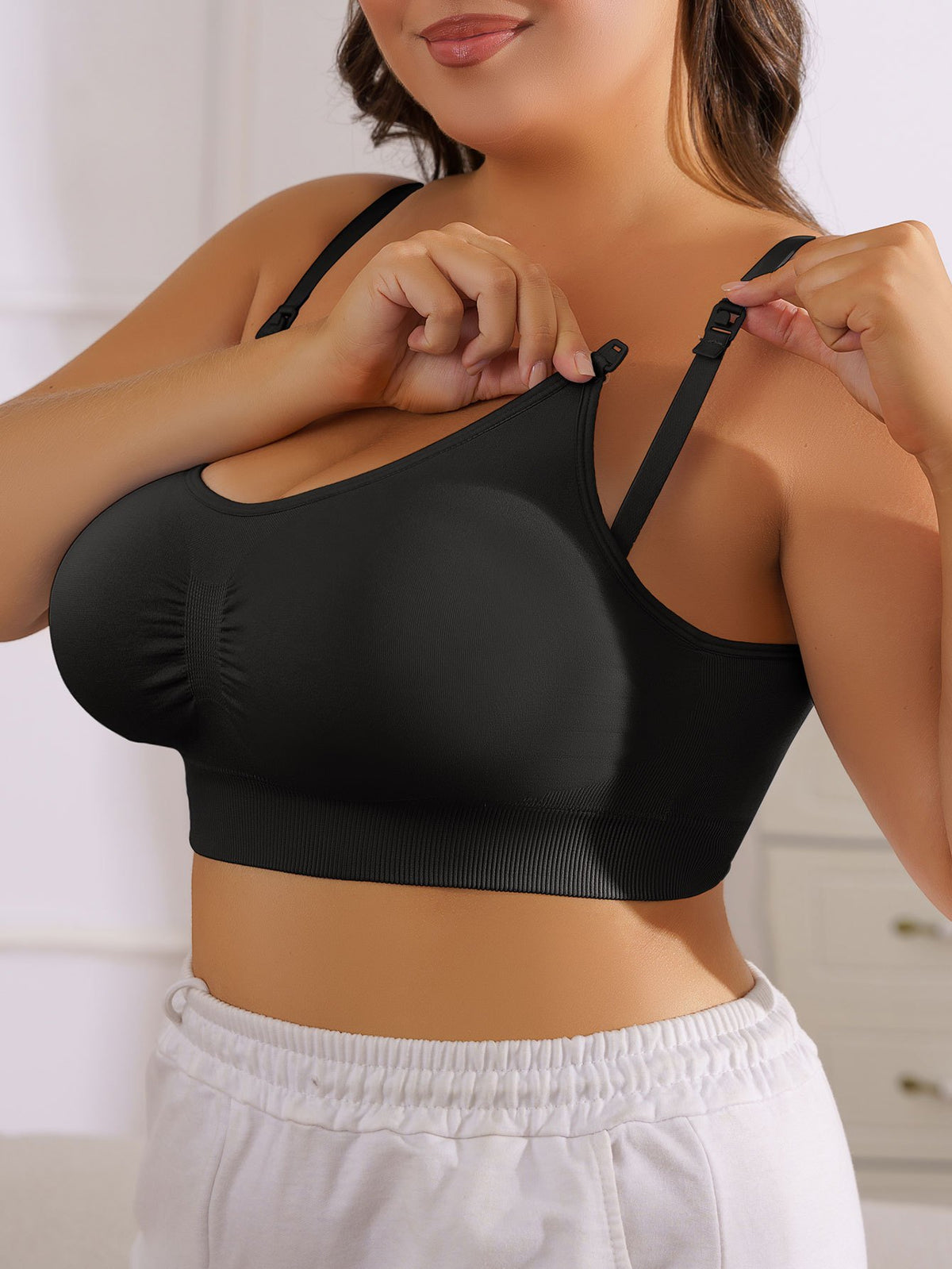Soutien-Gorge Sans Armatures Grande Taille, Bretelles Amovibles