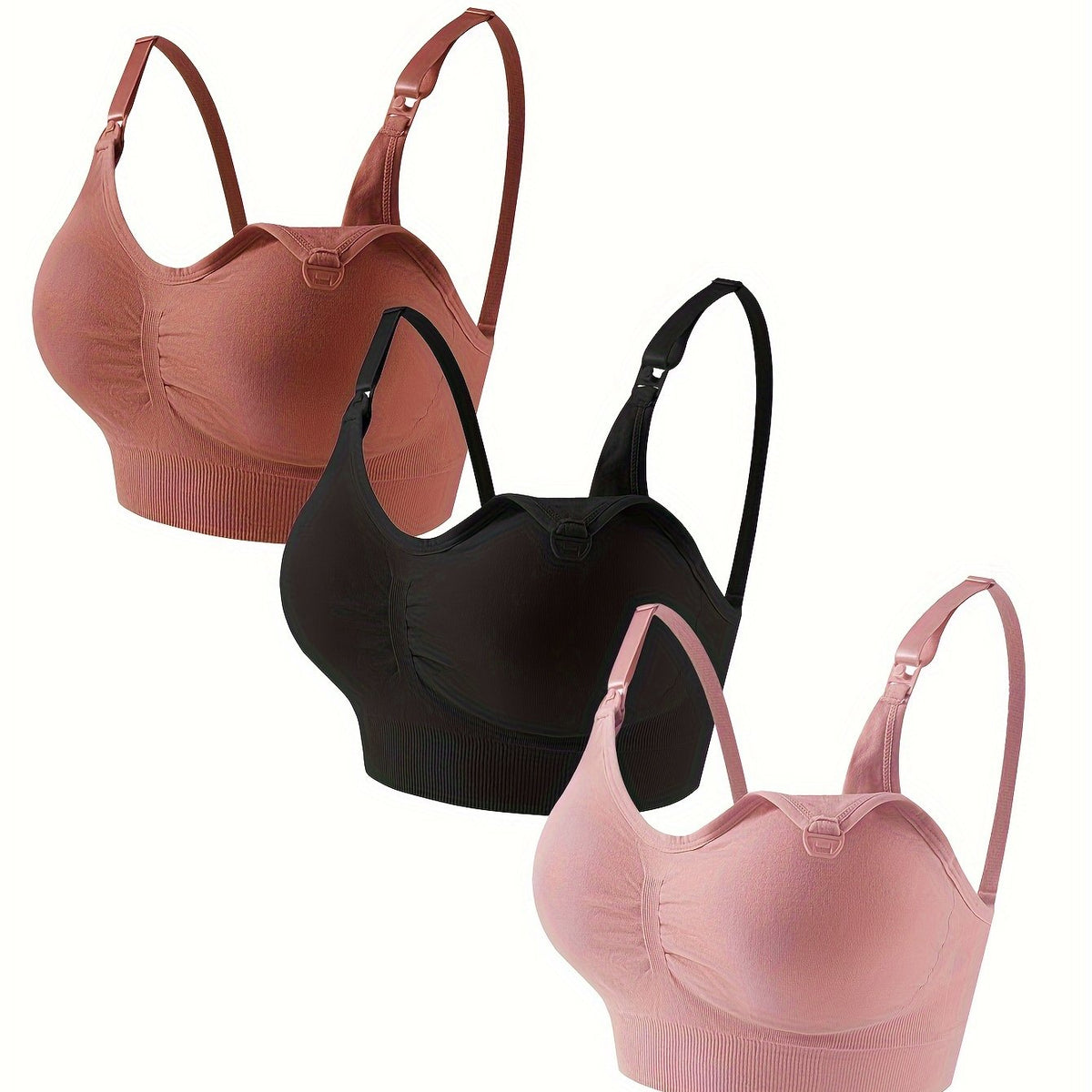 Ensemble Soutien-Gorge de Maternité, Trois Pièces - Couleur Mélangée B / S