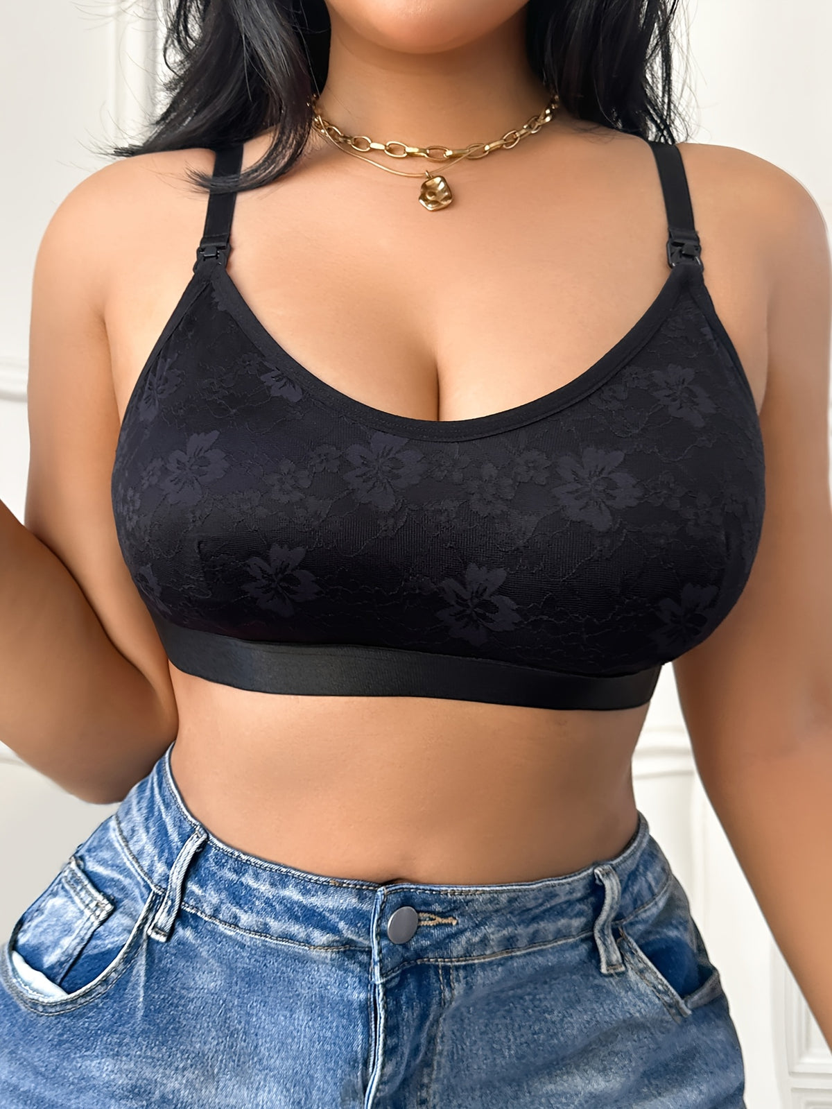 Soutien-Gorge d'Allaitement Grande Taille en Dentelle - visuel 2