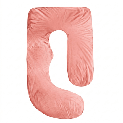 Taie d'Oreiller Grossesse Forme J, Rafraîchissante - Rose