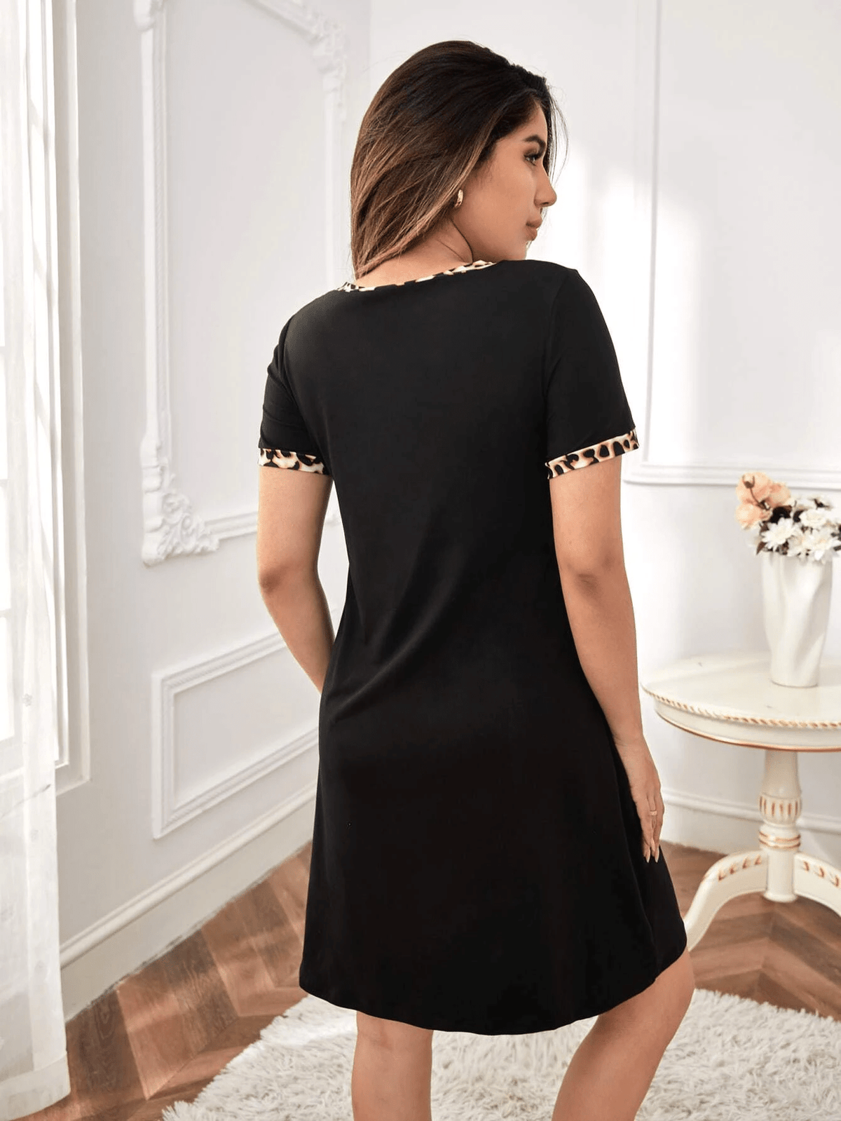 Chemise de Nuit d'Allaitement Manches Courtes - visuel 5