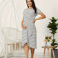 Robe d'Allaitement Rayée à Manches Courtes, Coupe A-line - visuel 4