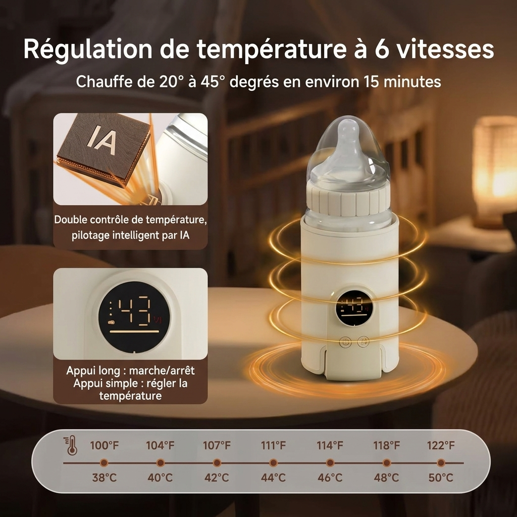 Regulation de temperature a 6 vitesses - visuel