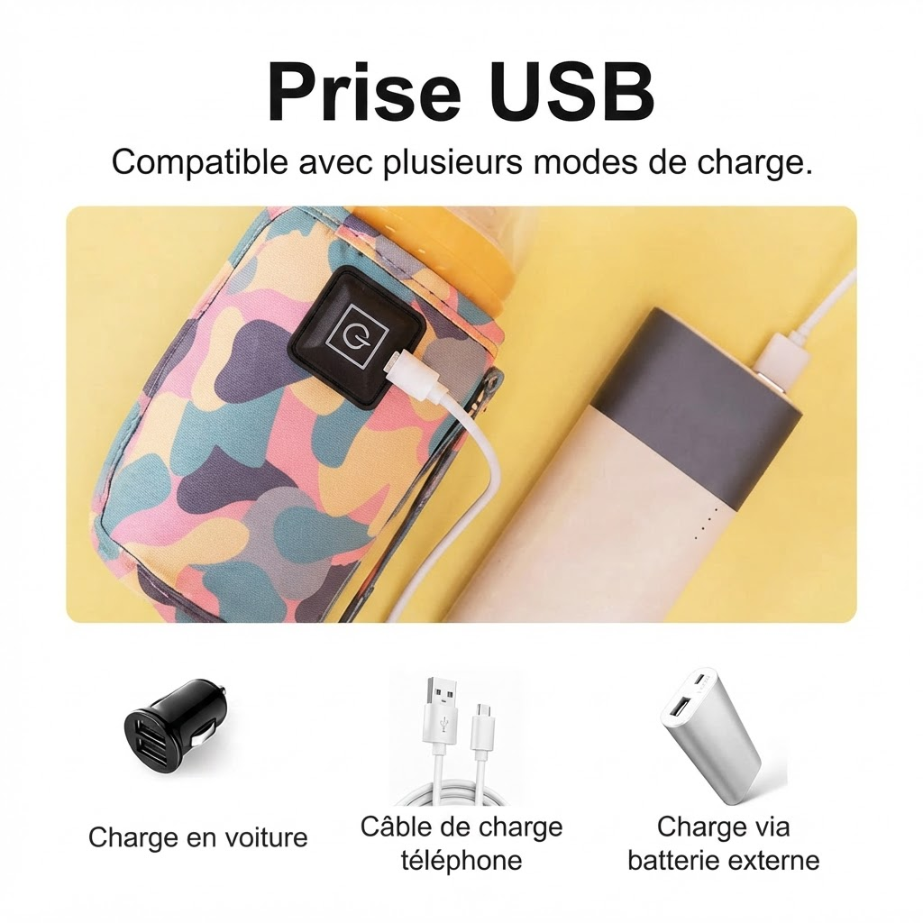 Prise USB - compatible avec plusieurs modes de charge