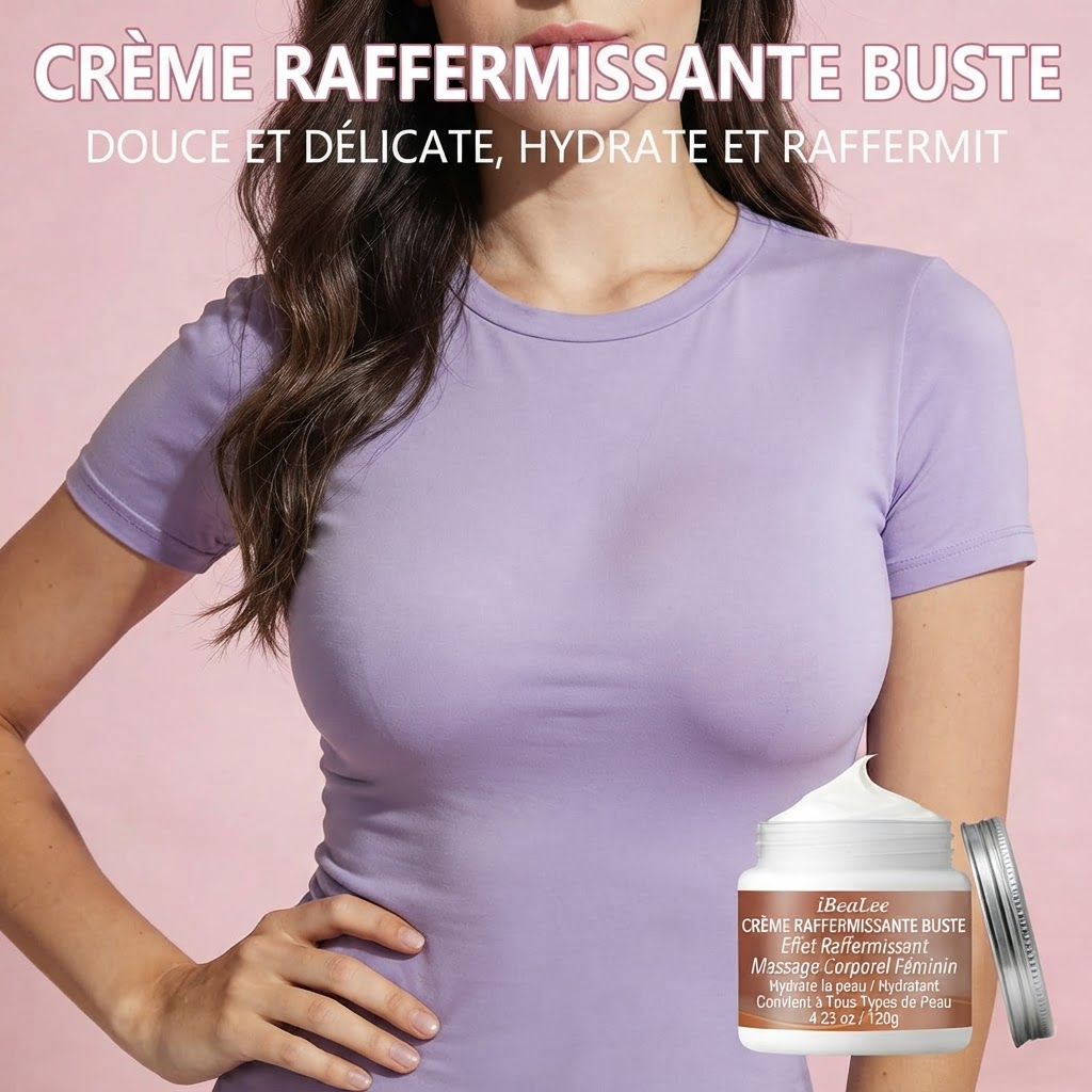 Creme Raffermissante Buste - femme t-shirt lavande, Douce et Delicate Hydrate et Raffermit FR