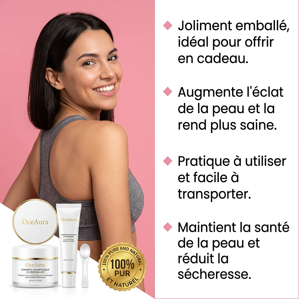 Crème Raffermissante et Volumatrice pour le Buste OceAura - emballage cadeau, éclat de peau, pratique, hydratation