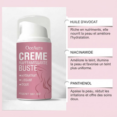 Crème Raffermissante Buste OceAura - ingrédients huile d'avocat, niacinamide, panthenol