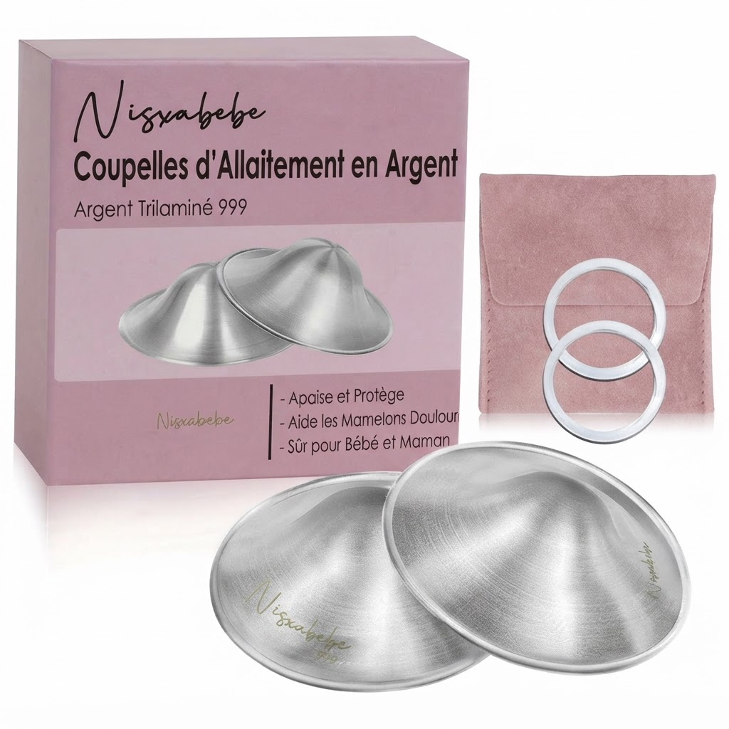 Coupelles d'Allaitement en Argent rose - traduit FR