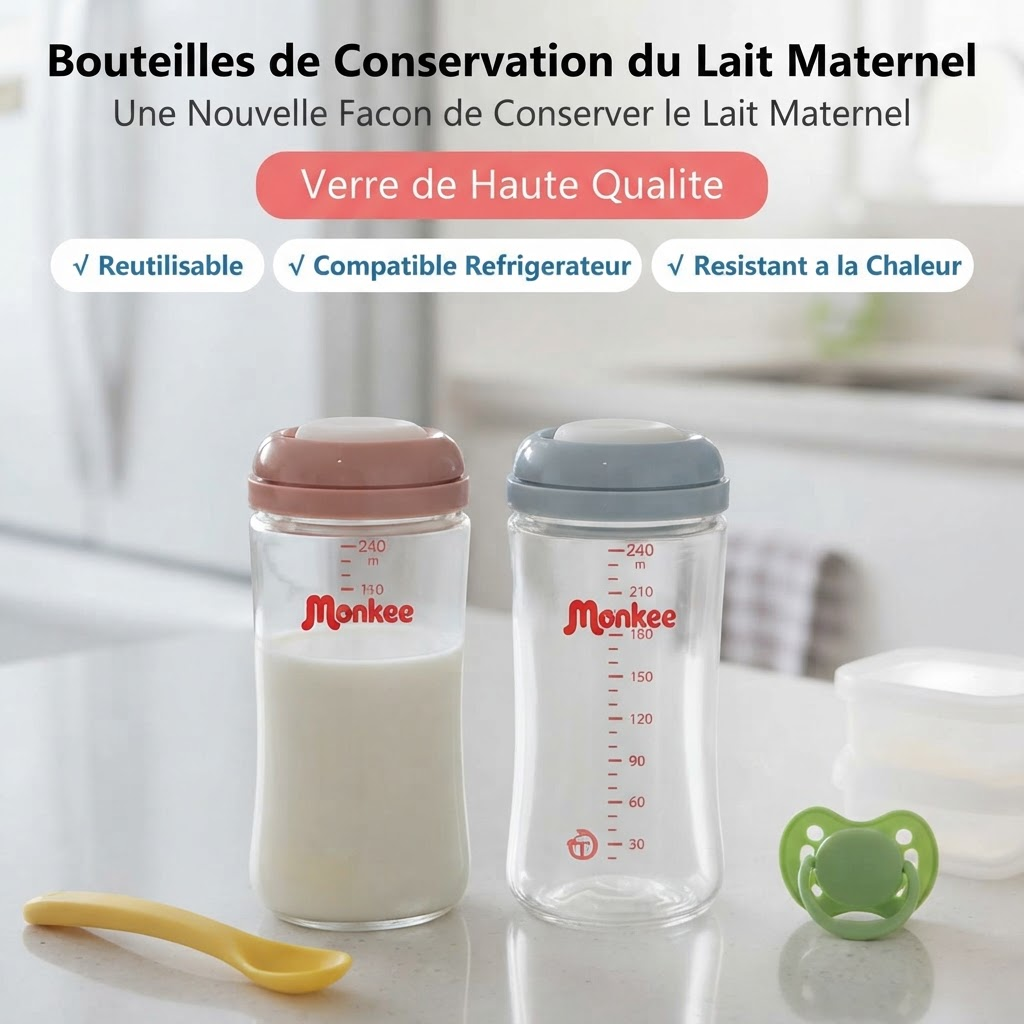 Bouteilles conservation lait maternel - traduit FR